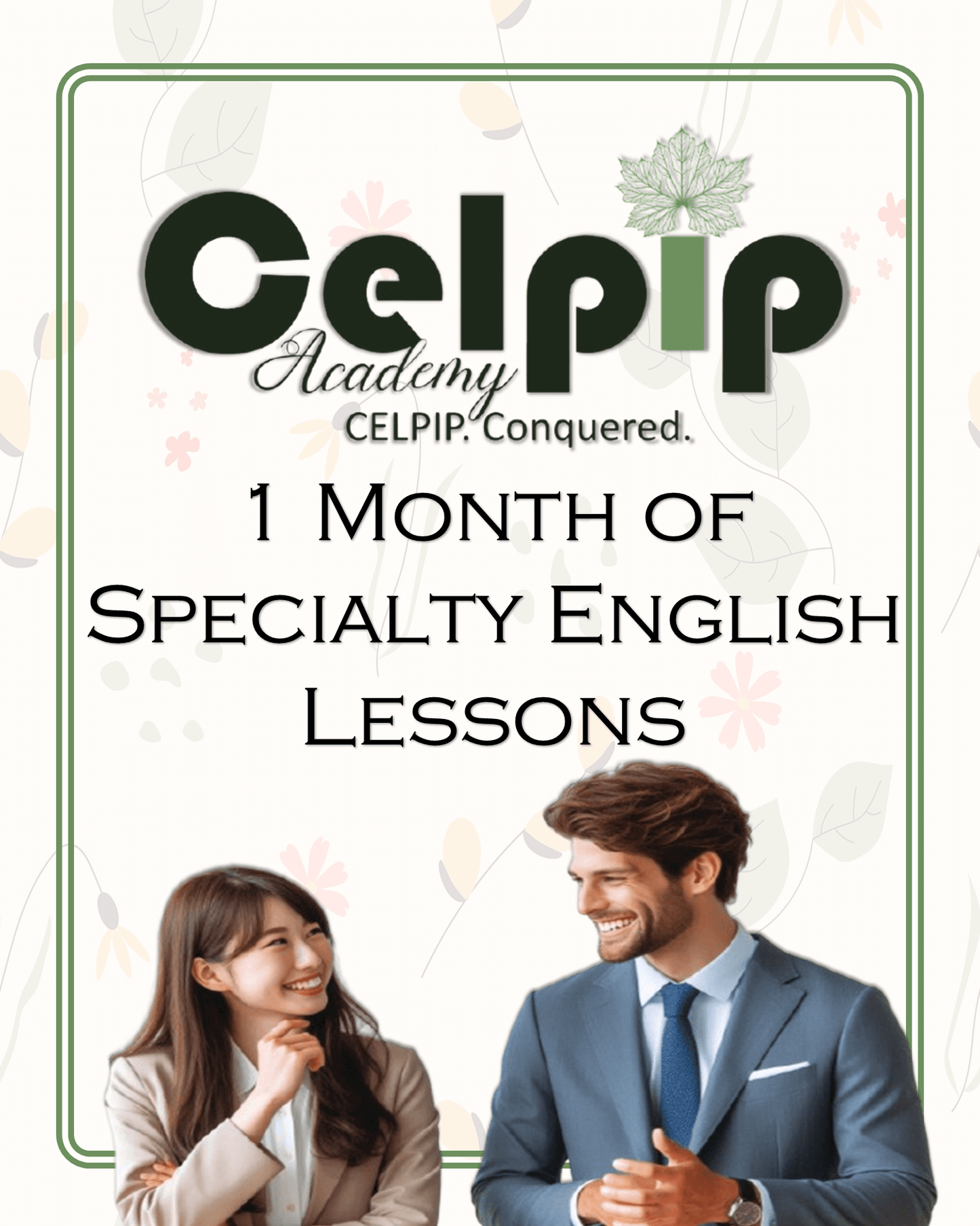 1 Month of Specialty English Lessons for levels A2 to C2, includes personalized classes and accent reduction.